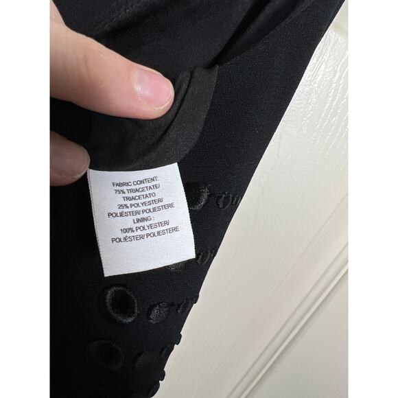 New Derek Lam 10 CROSBY Lace Up Embroidered Grommet Tank Dress Black 2 / XS - Picture 7 of 10